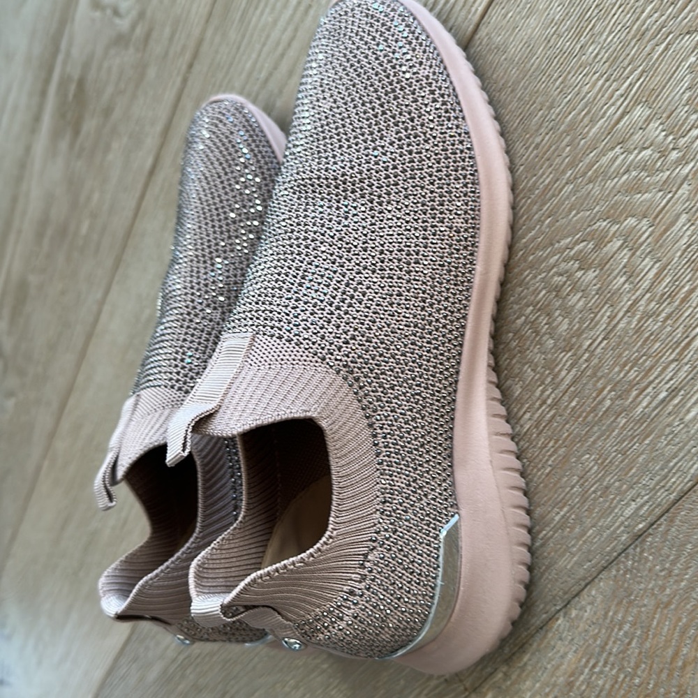 Pink Crystal Fabric Sneakers Ann Klein 7.5